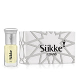 Sükke high-quality and long-lasting floral essence, 3 ml bottle with artistic packaging, featuring aldehydic top and powdery rose notes.